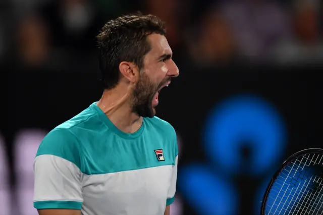 Cilic celebrates