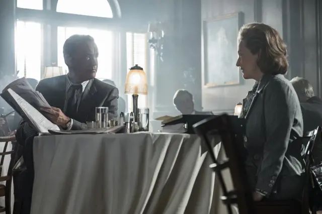 Tom Hanks and Maryle Streep in The Post