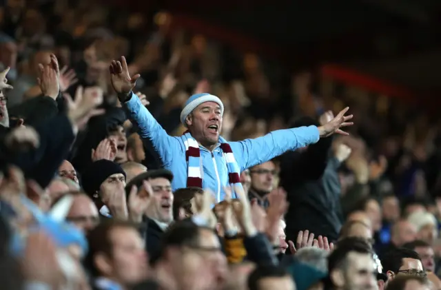 Manchester City fan sings at Ashton Gate