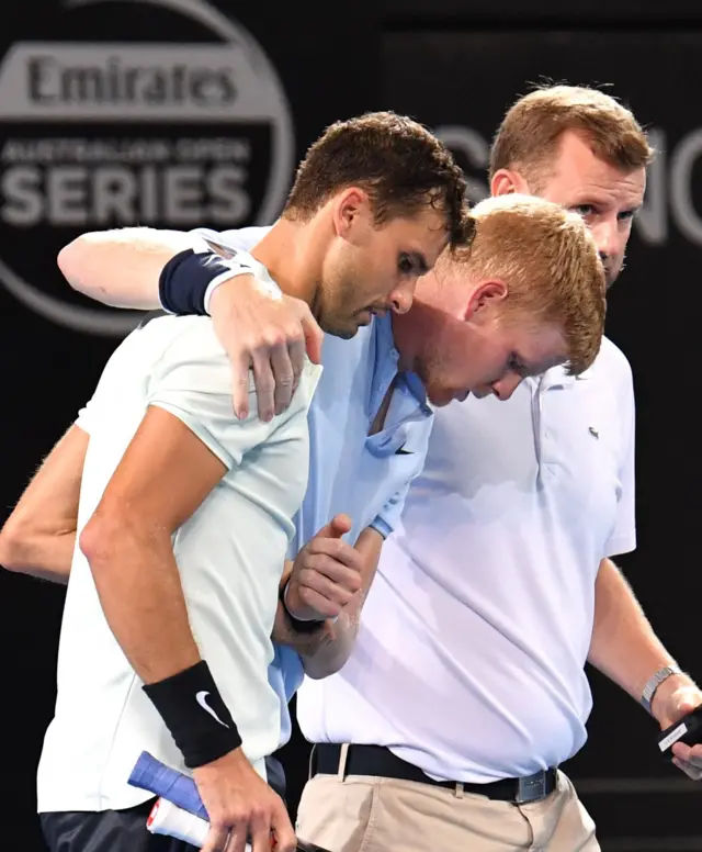 Grigor Dimitrov and Kyle Edmund in Brisbane