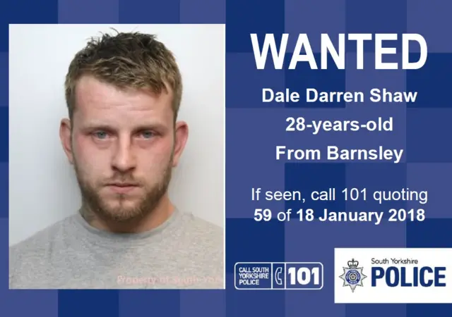 Dale Shaw wanted poster