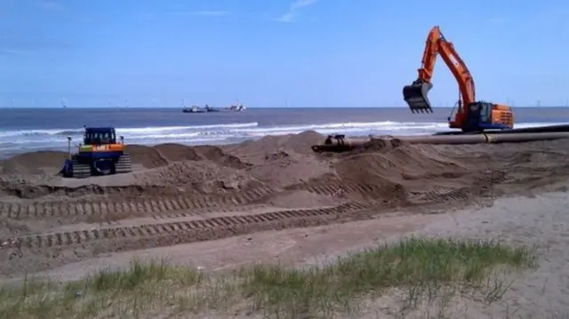 Sand dumping