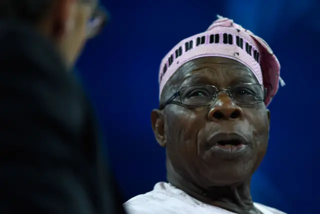 Olusegun Obasanjo, former President of Federal Republic of Nigeria speaks at The 2017 Concordia Annual Summit at Grand Hyatt New York on September 19, 2017 in New York City.