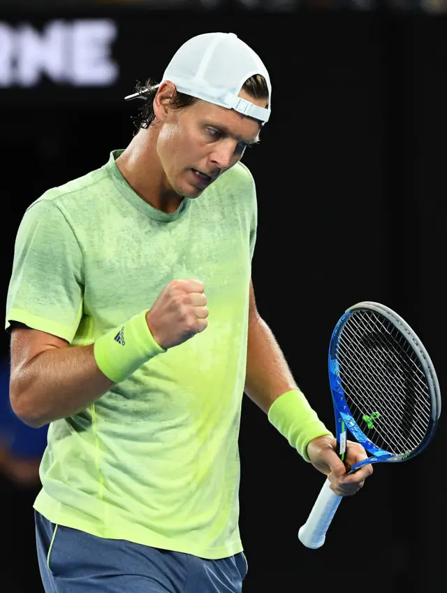 Tomas Berdych of the Czech Republic celebrates