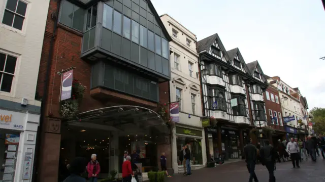 Shopping centre entrance