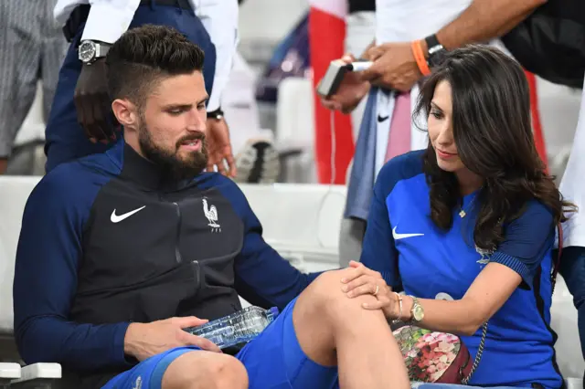 Olivier Giroud and his wife Jennifer