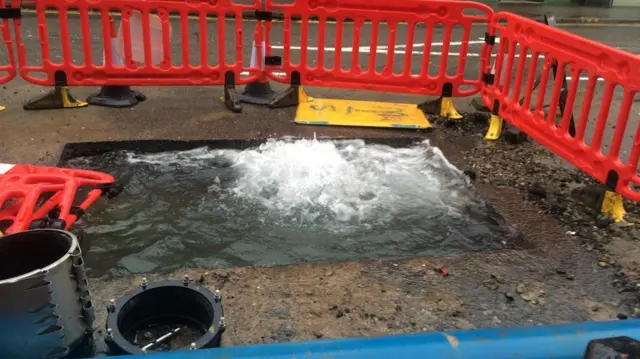 Burst water main