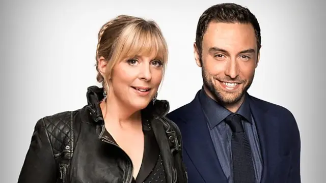 Mel Giedroyc and Mans Zelmerlow