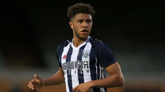 Tyler Roberts in West Brom shirt