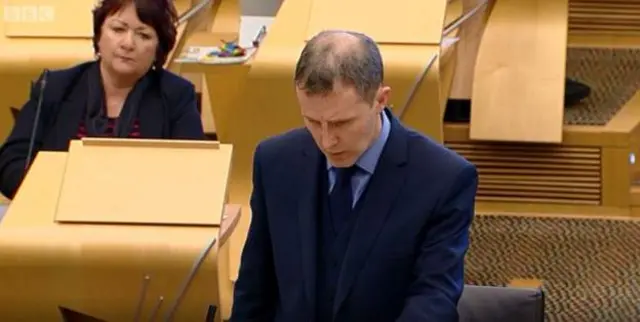 Justice Secretary Michael Matheson defends his actions in the chamber