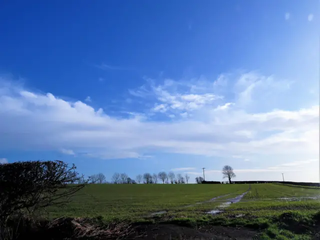 Blue sky in East Leake