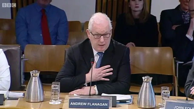 Former SPA chair Andrew Flanagan at this morning's public audit committee