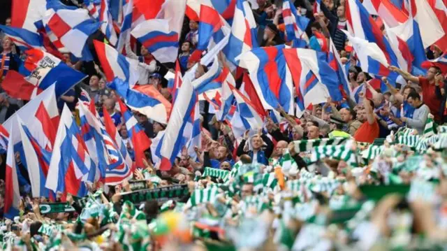 Fans at Old Firm match