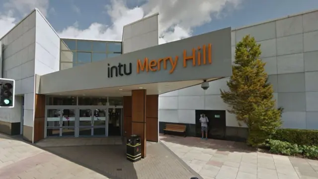 Entrance to Merry Hill shopping centre