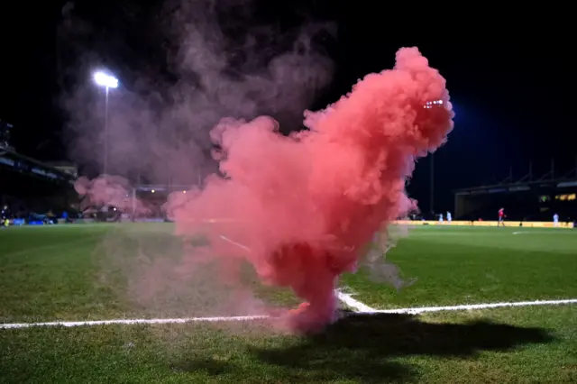 A flare on the pitch