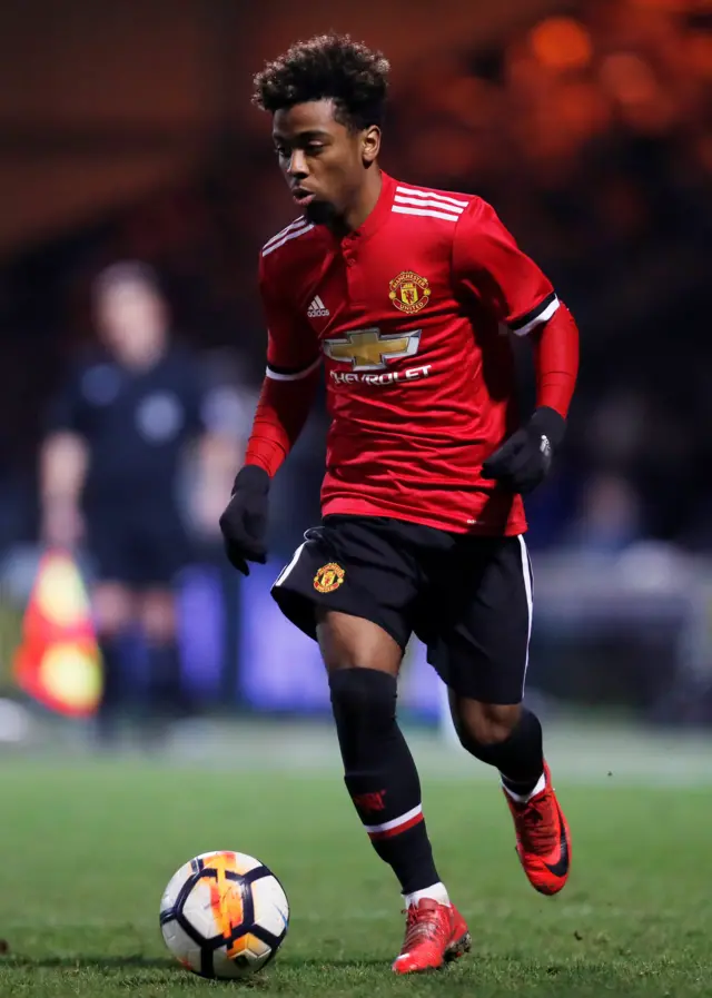 Manchester United's Angel Gomes