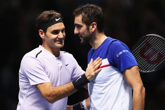 Roger Federer and Marin Cilic