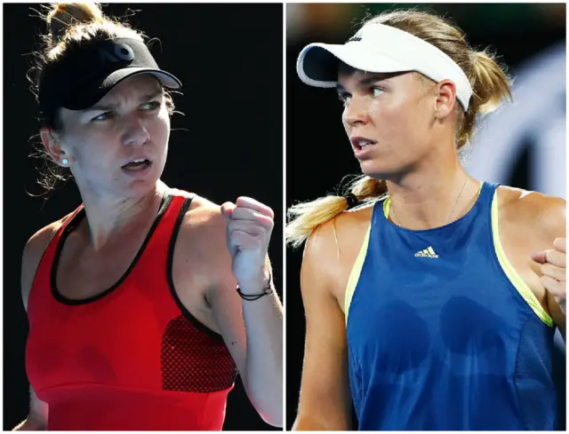 Simona Halep and Caroline Wozniacki