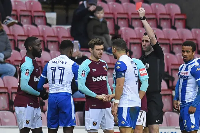 Arthur Masuaku is been sent-off