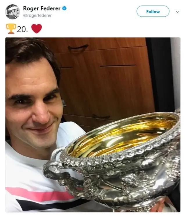 Roger Federer tweet