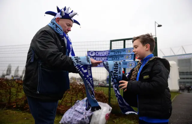 Cardiff City scarves