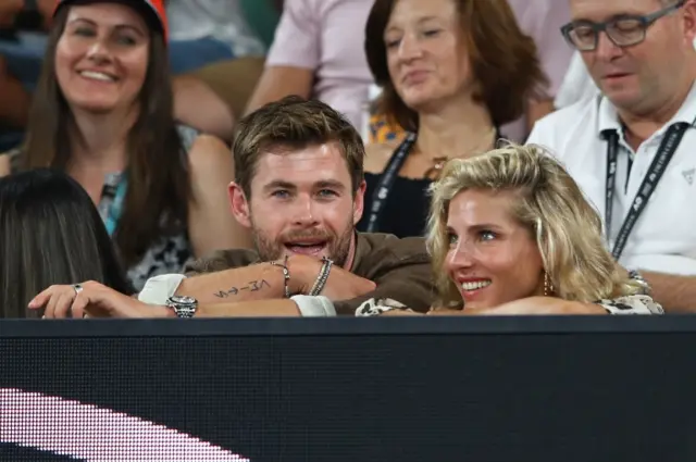 Thor actor Chris Hemsworth is in the house with his wife Elsa