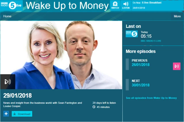 BBC Wake up To Money programme on the iPlayer