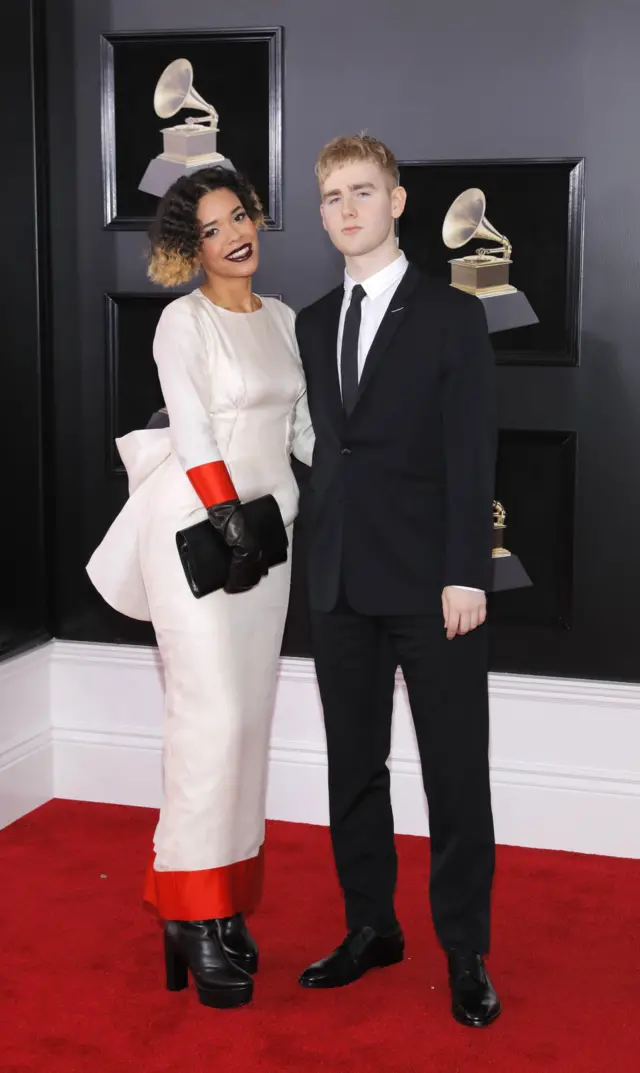 Mura Masa with guest on the red carpet