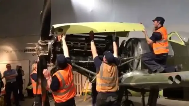 Part of the Spitfire being removed today