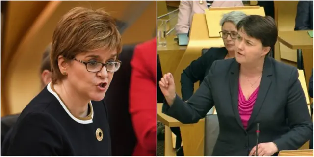 Nicola Sturgeon and Ruth Davidson