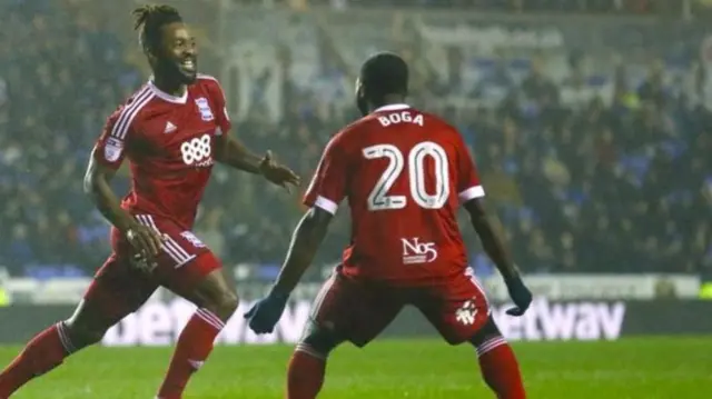 Jacques Maghoma after scoring Birmingham's opening goal