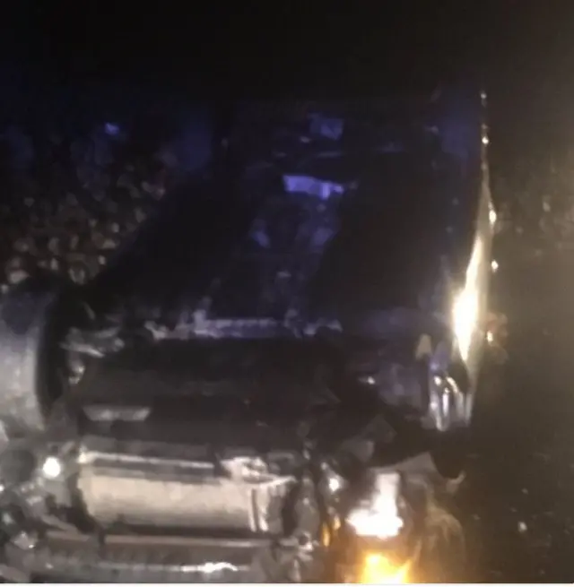 Car overturns in the Yorkshire Dales