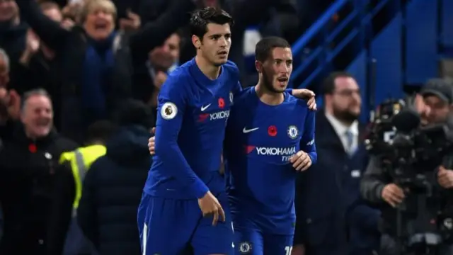 Alvaro Morata and Eden Hazard