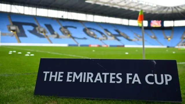 FA Cup sign at Ricoh Arena