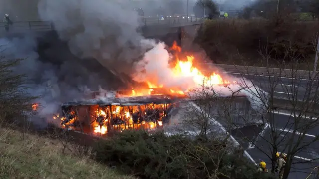 Lorry fire