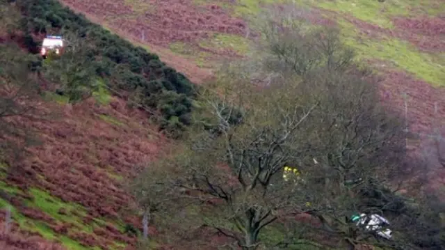 Car on hillside