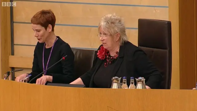 Deputy presiding officer Christine Grahame