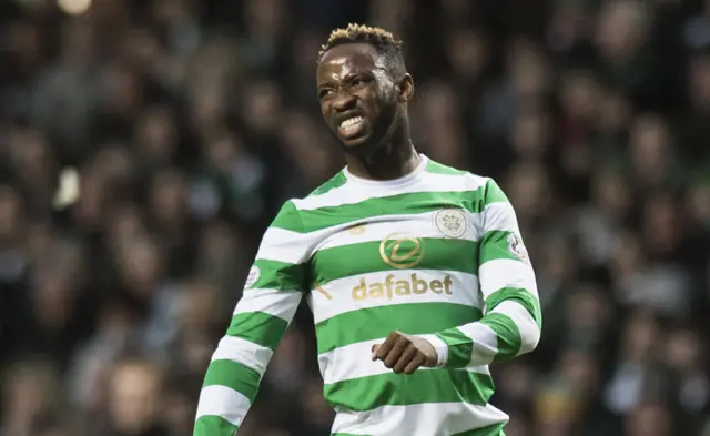 Moussa Dembele shows his frustration in Celtic's 1-0 win over Hibernian