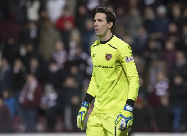 Hearts goalkeeper Jon McLaughlin