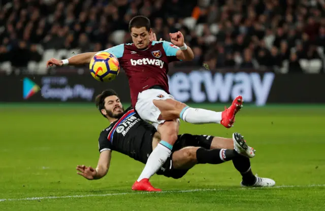 Javier Hernandez and James Tomkins