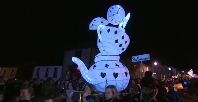 City of Lights parade in Truro