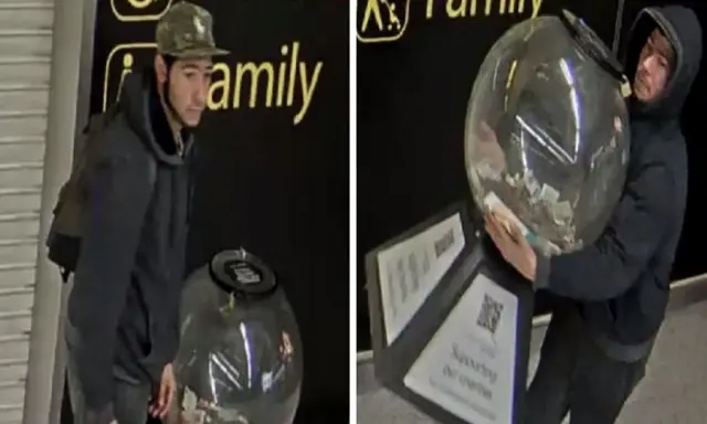 Theft of charity globe in Gatwick