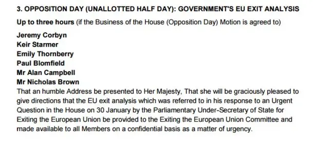 Labour motion