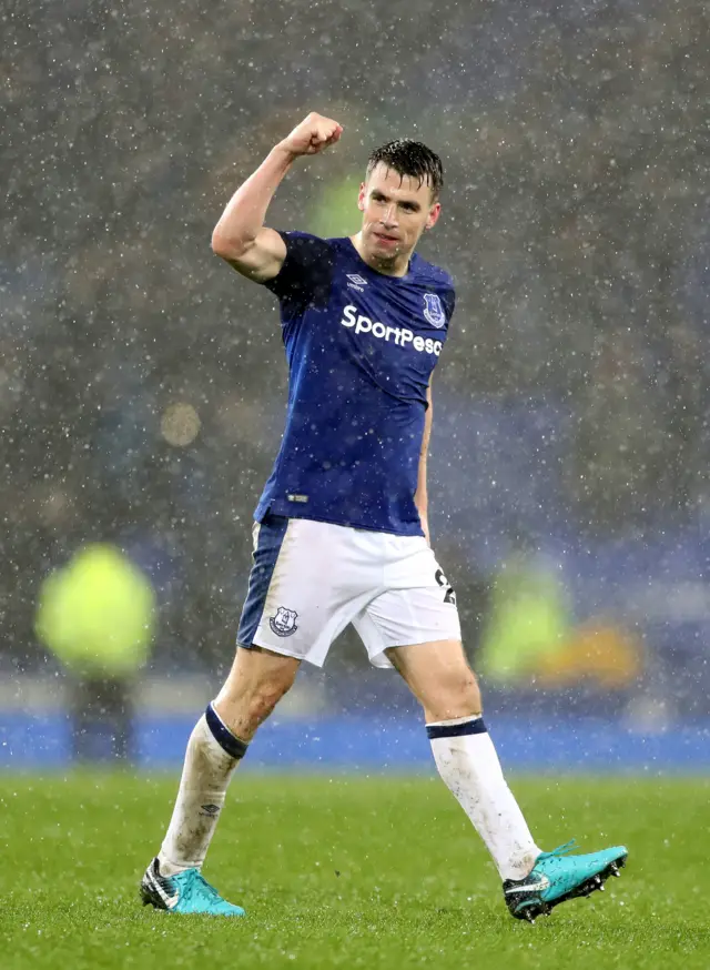 Seamus Coleman celebrates