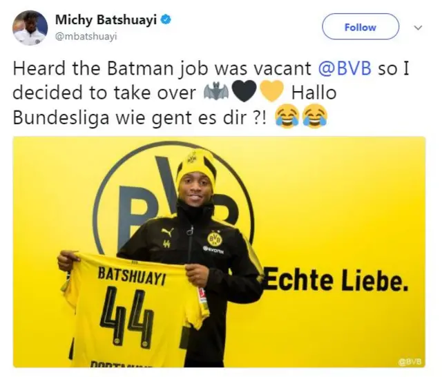 Michy Batshuayi tweet