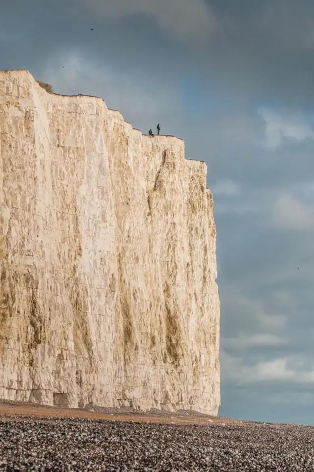 People close to edge of Birling Gap