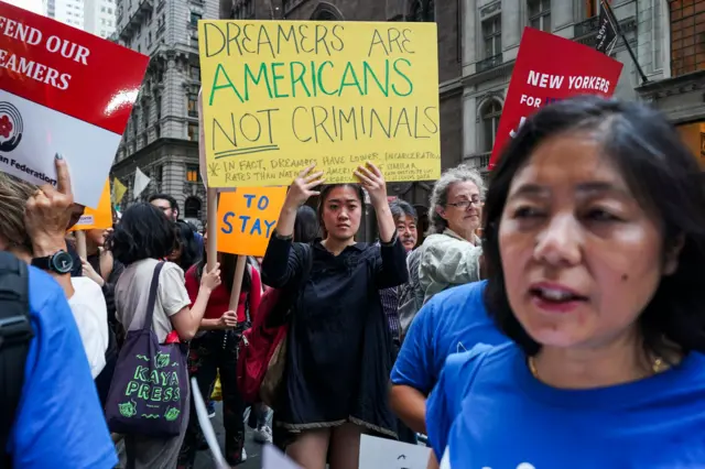 Dreamers protesting