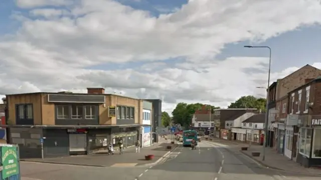 Edleston Road junction with High Street in Crewe