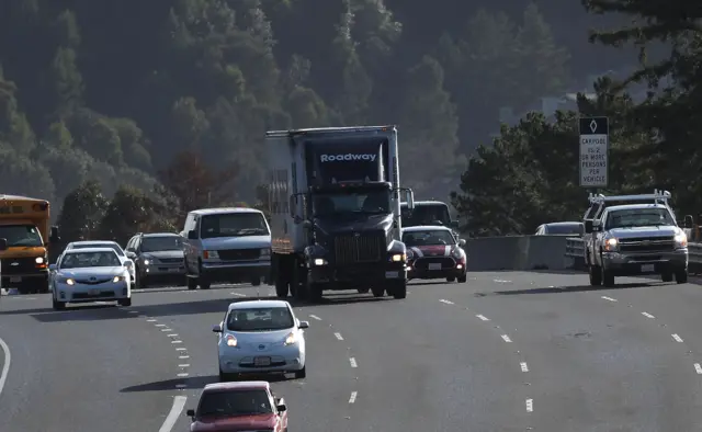 Cars on a road