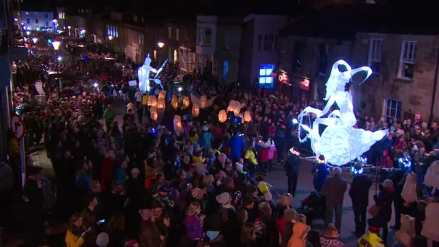 City of Lights parade in Truro